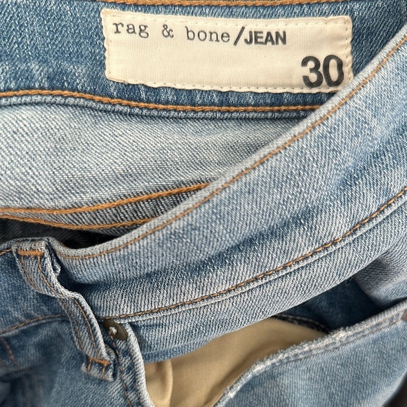 rag & bone Women's Light Blue Distressed Skinny Jeans - Picture 10 of 11